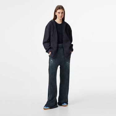  Les Benjamins Regular Fit Kadın Siyah Sweatshirt