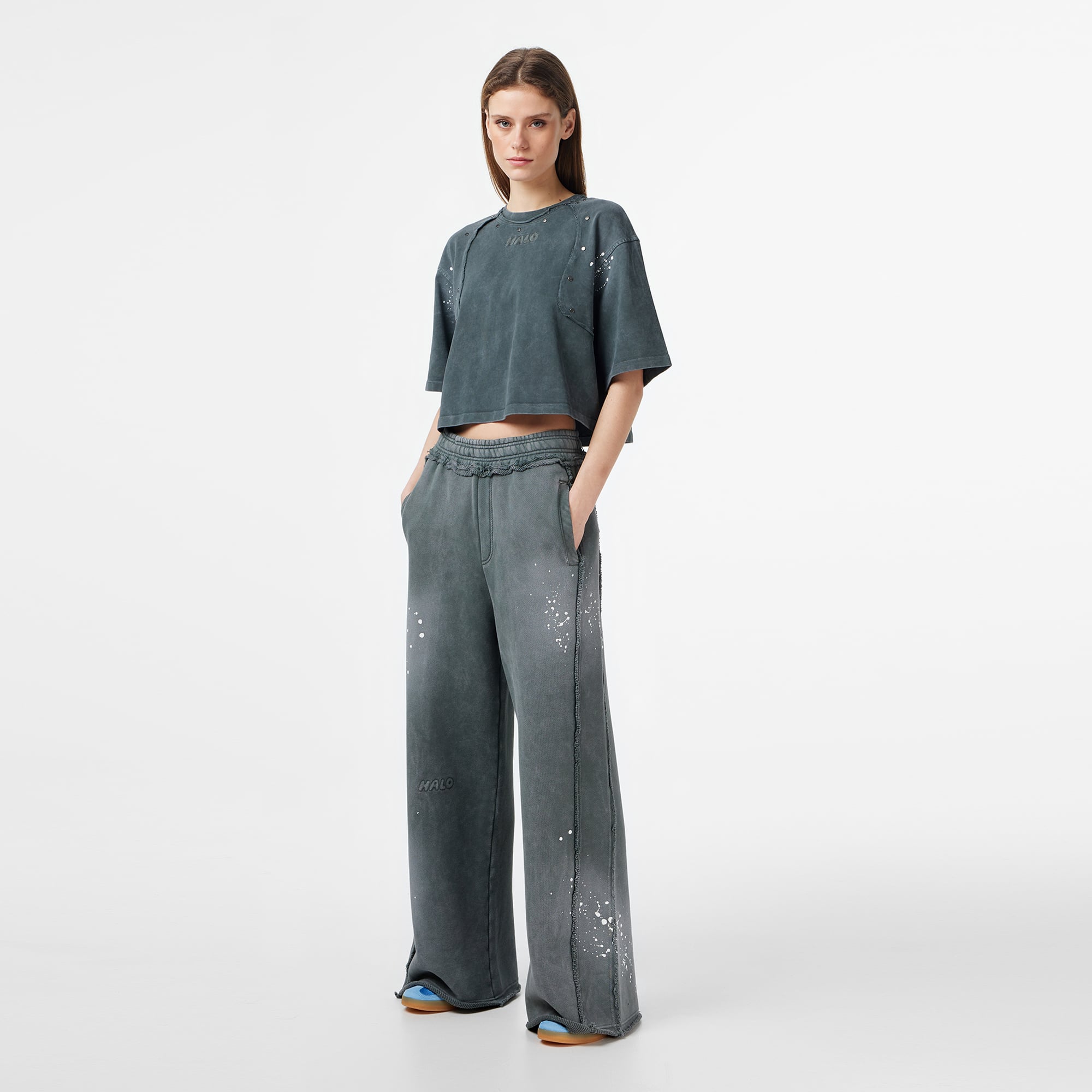  Les Benjamins Regular Fit Kadın Gri Eşofman Altı