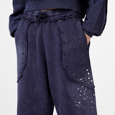  Les Benjamins Regular Fit Kadın Mor Eşofman Altı