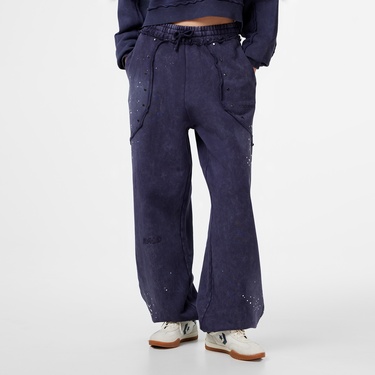  Les Benjamins Regular Fit Kadın Mor Eşofman Altı