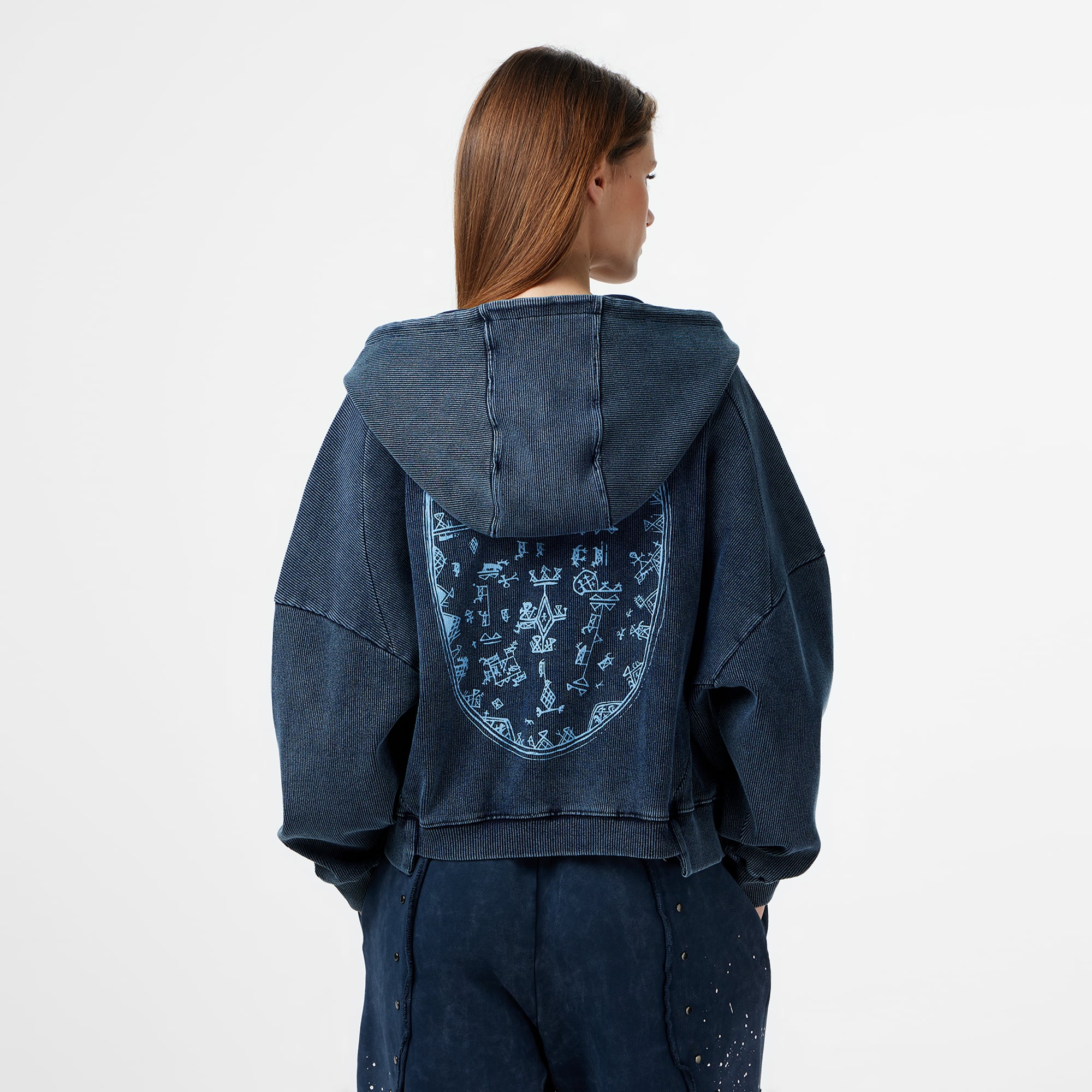 Les Benjamins Regular Fit Kadın Mavi Sweatshirt