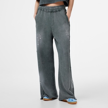  Les Benjamins Regular Fit Kadın Gri Eşofman Altı