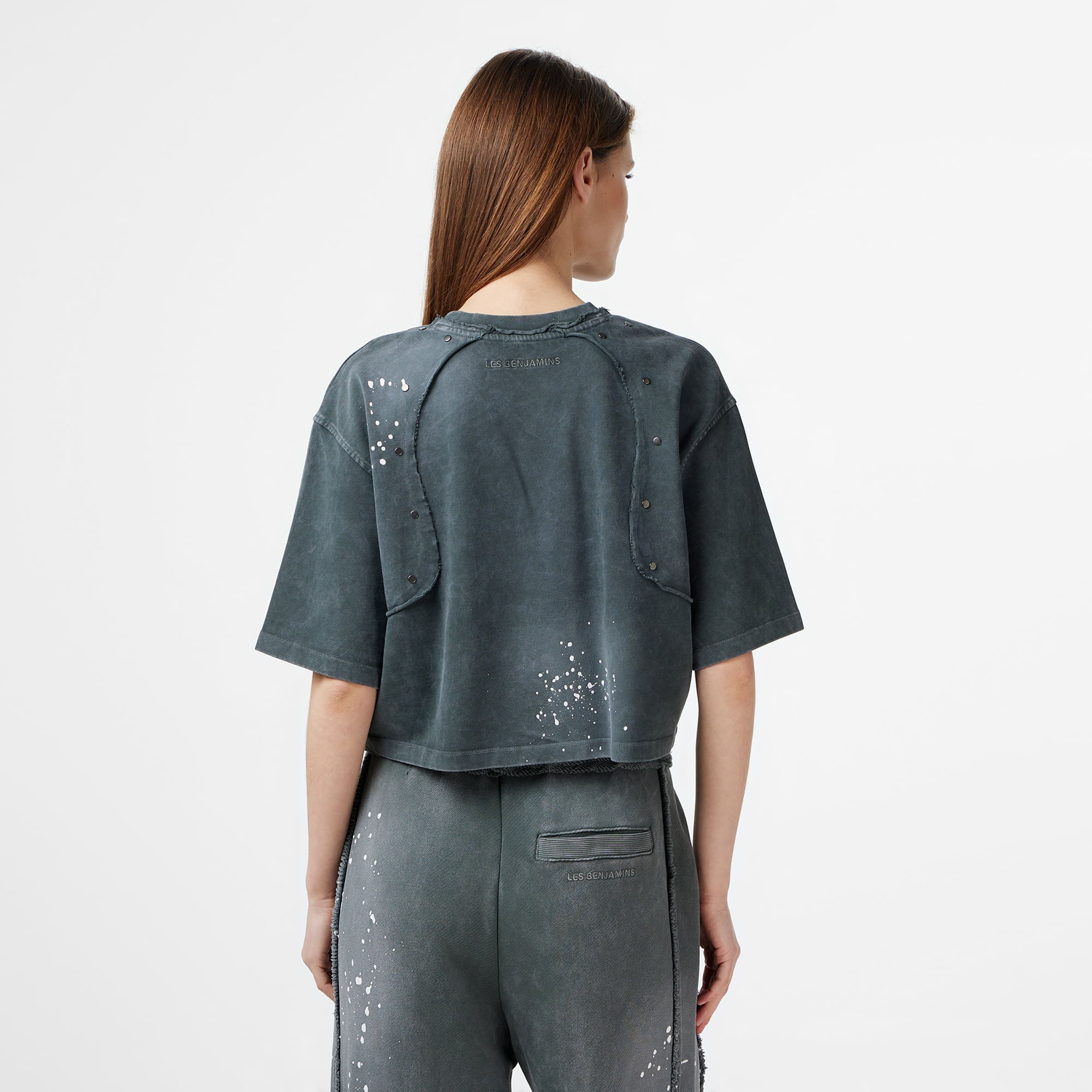 Les Benjamins Regular Fit Kadın Gri T-Shirt