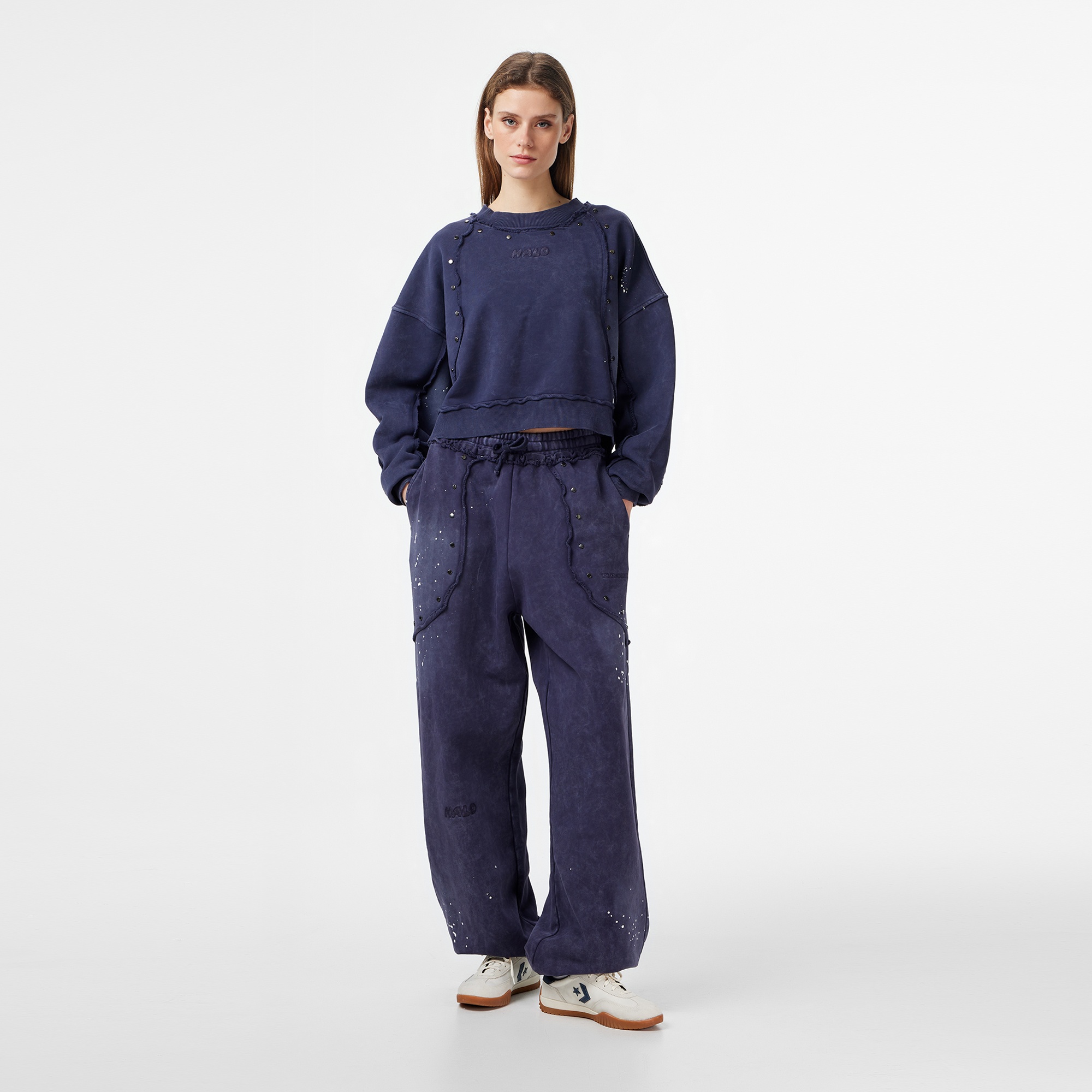 Les Benjamins Regular Fit Kadın Mor Sweatshirt