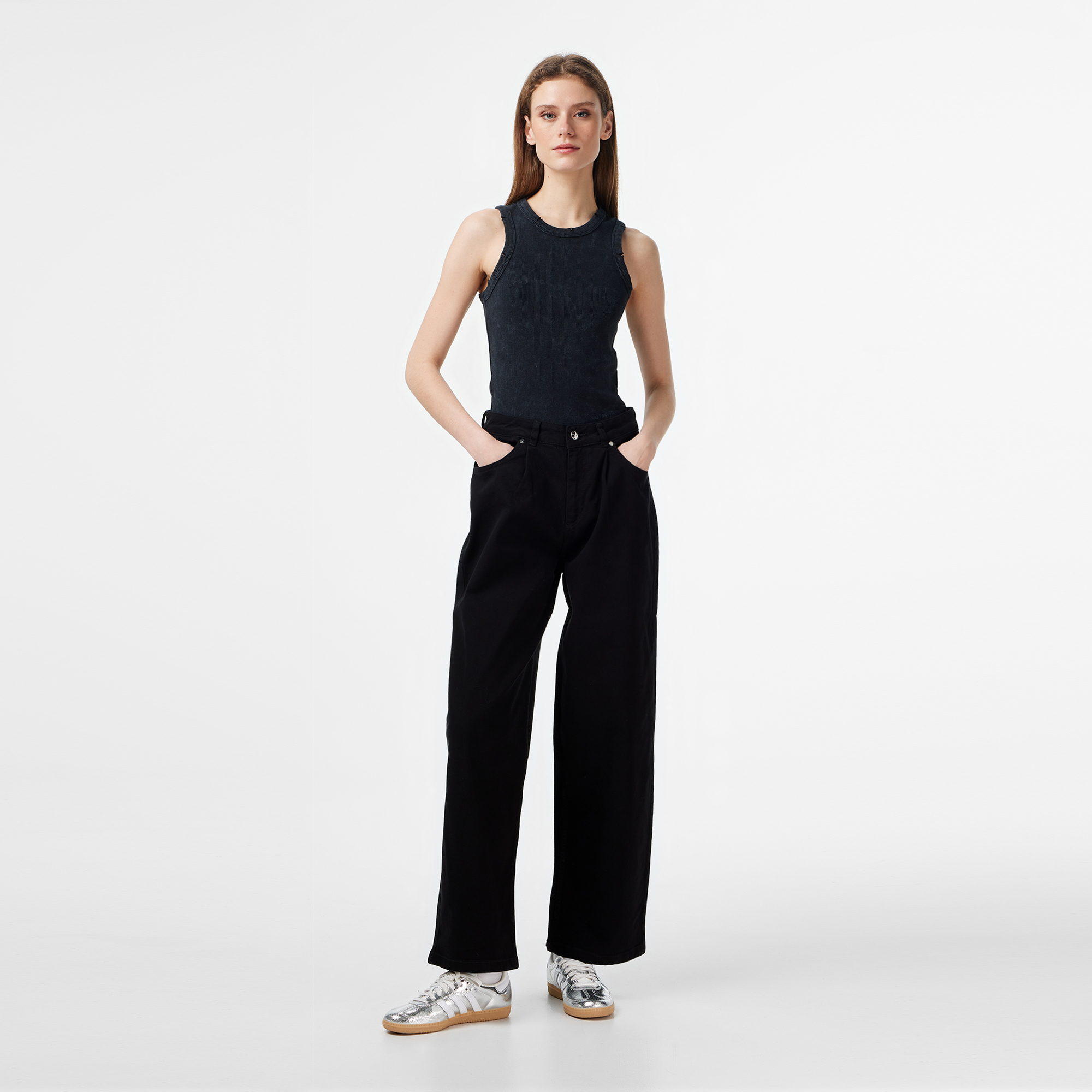 Les Benjamins Regular Fit Kadın Siyah Atlet