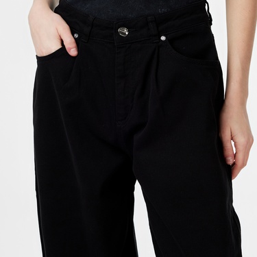  Les Benjamins Regular Fit Kadın Siyah Pantolon