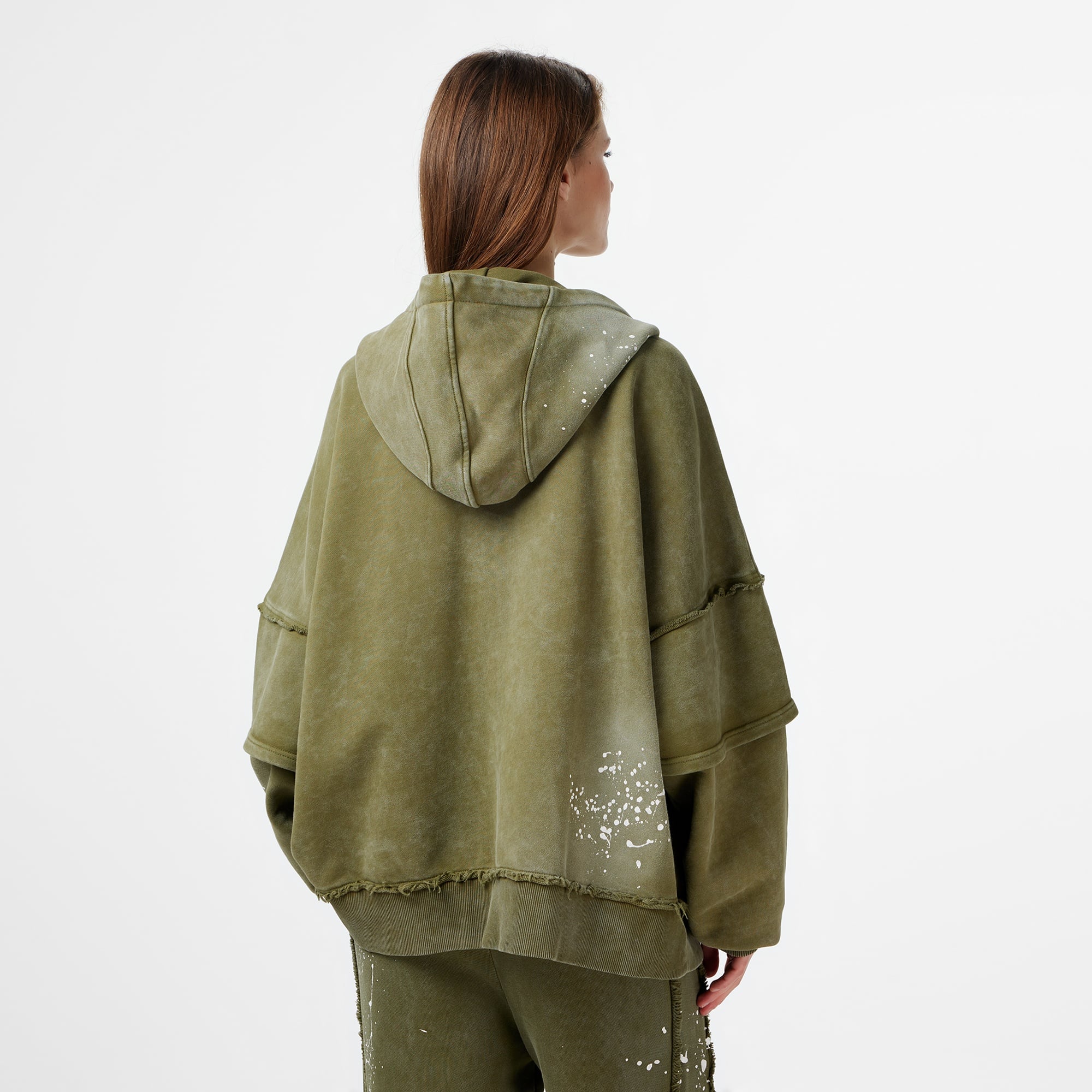 Les Benjamins Regular Fit Kadın Haki Sweatshirt