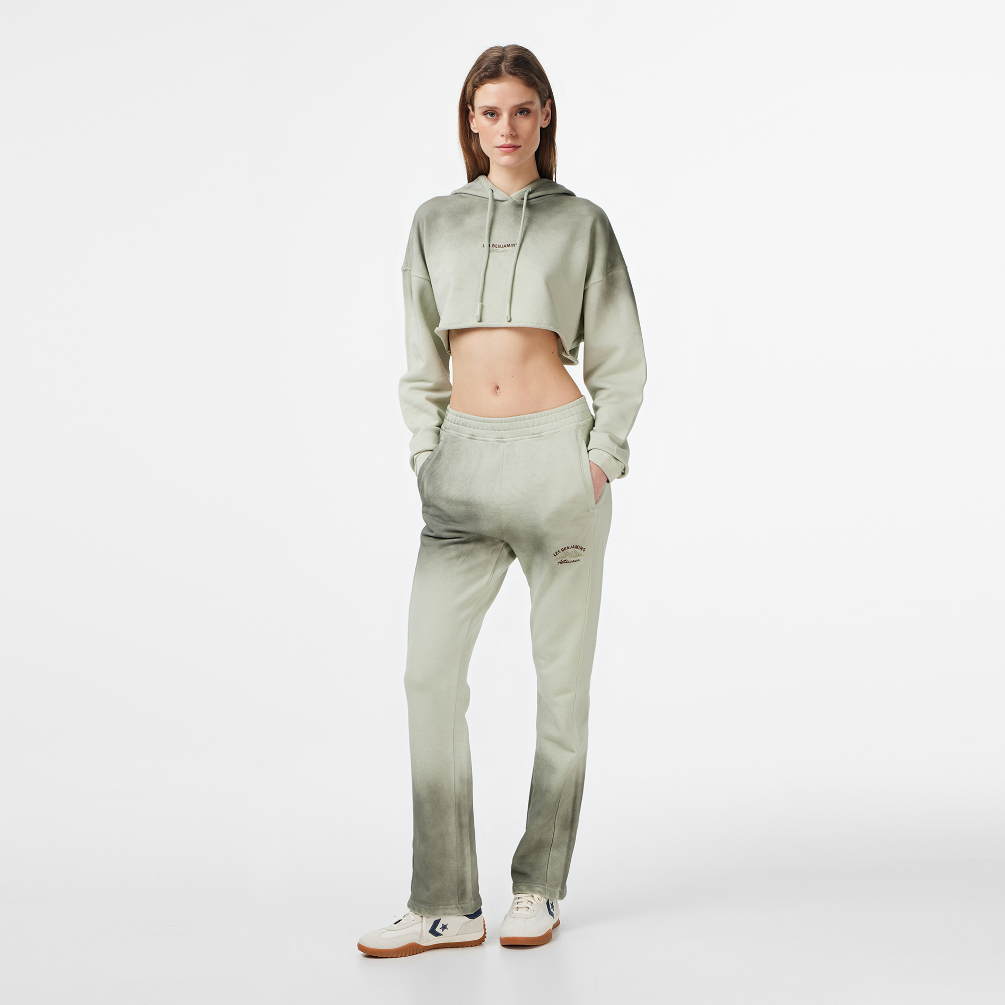  Les Benjamins Regular Fit Kadın Yeşil Eşofman Altı