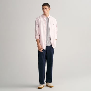  GANT Erkek Pembe Regular Fit Düğmeli Yaka Poplin Gömlek