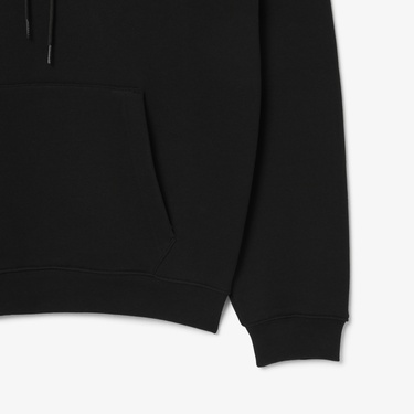  Erkek Loose Fit Kapüşonlu Siyah Sweatshirt