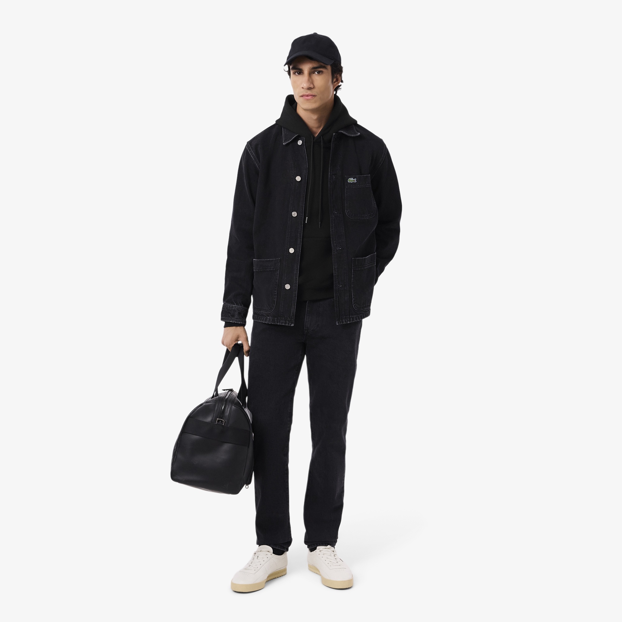 Erkek Loose Fit Kapüşonlu Siyah Sweatshirt