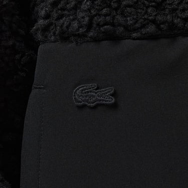  Lacoste Kadın Dik Yaka Renk Bloklu Siyah Ceket