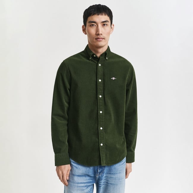  GANT Erkek Haki Regular Fit Düğmeli Gömlek