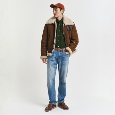  GANT Erkek Haki Regular Fit Düğmeli Gömlek