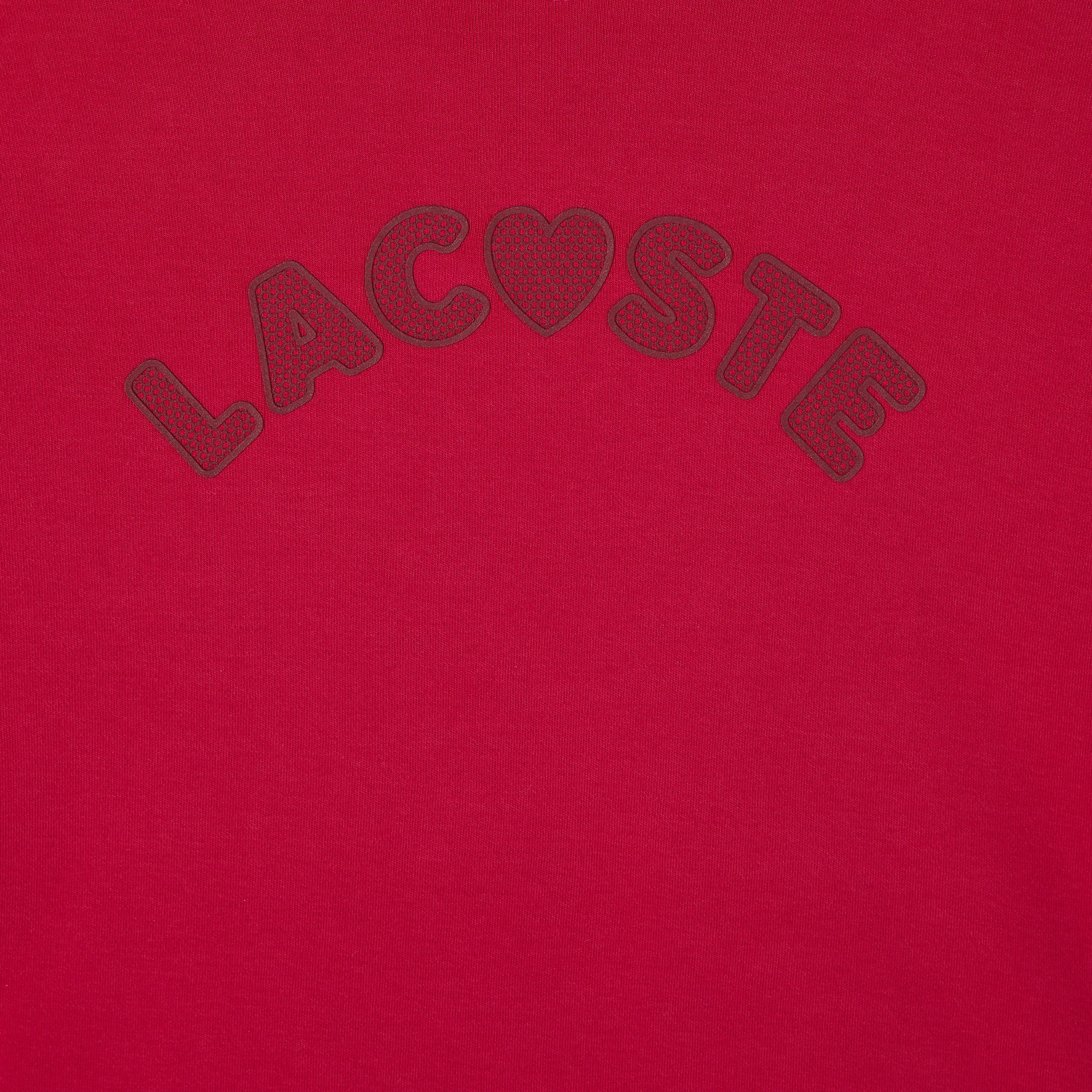 Lacoste Çocuk Uzun Kollu Bisiklet Yaka Baskılı Pembe T-Shirt
