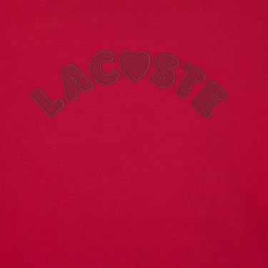  Lacoste Çocuk Uzun Kollu Bisiklet Yaka Baskılı Pembe T-Shirt