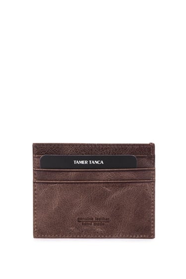  Tamer Tanca Erkek Hakiki Deri Kahverengi Cüzdan