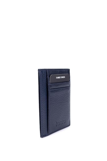  Tamer Tanca Erkek Hakiki Deri Lacivert Cüzdan