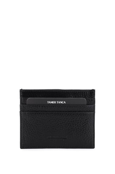  Tamer Tanca Erkek Hakiki Deri Siyah Floter Cüzdan