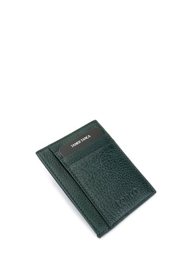  Tamer Tanca Erkek Hakiki Deri Yeşil Cüzdan