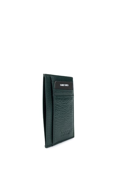  Tamer Tanca Erkek Hakiki Deri Yeşil Cüzdan
