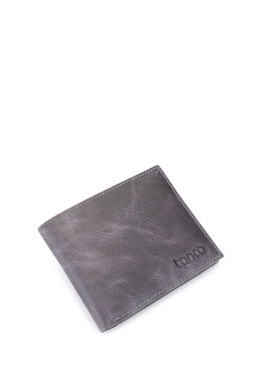  Tamer Tanca Erkek Hakiki Deri Gri Cüzdan