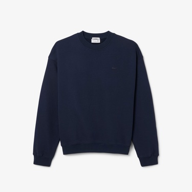  Lacoste Loose Fit Heavy Fleece Unisex Lacivert Sweatshirt