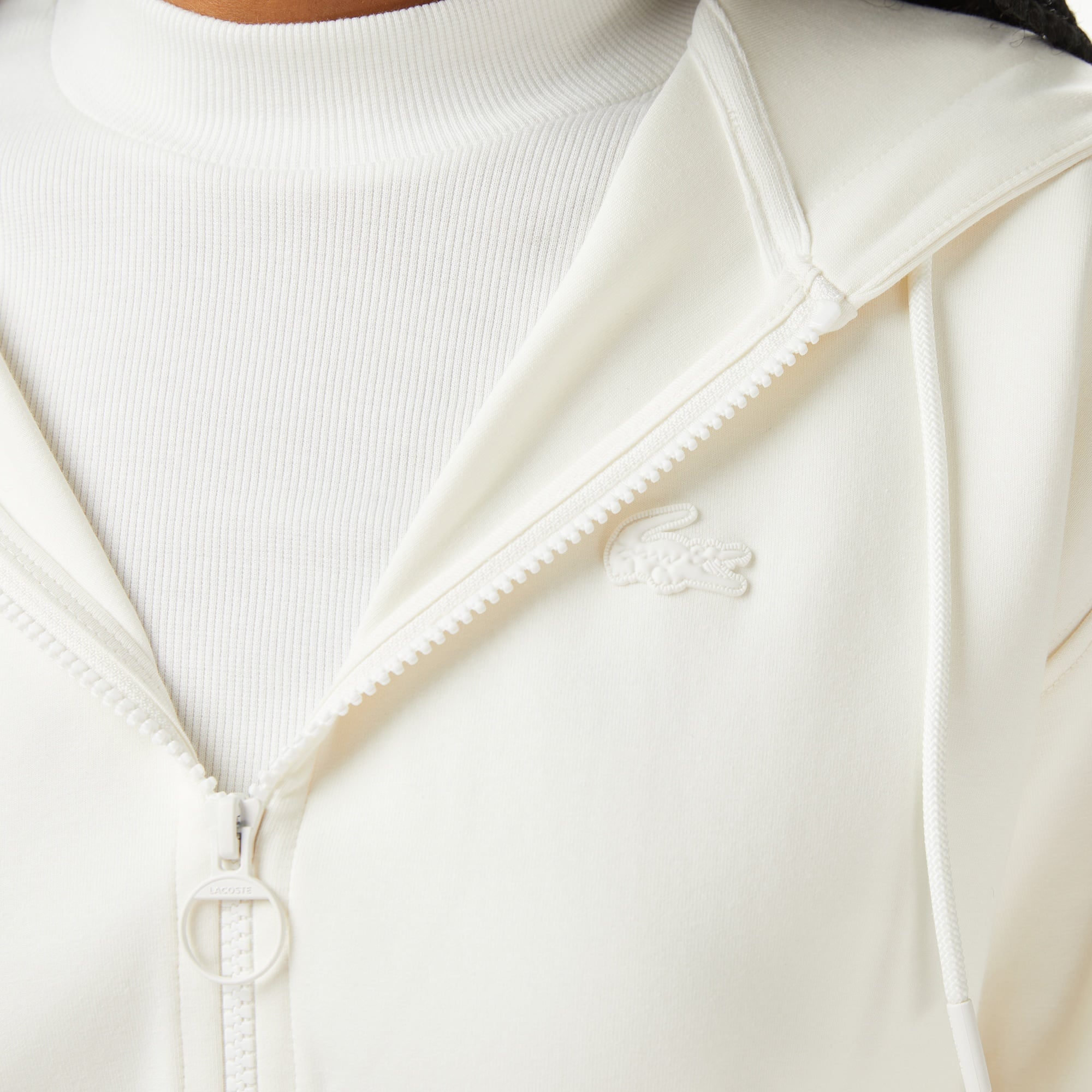 Lacoste x House of SuperStep Regular Fit Kadın Beyaz Sweatshirt