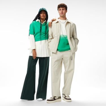  Lacoste x House of SuperStep Slim Fit Erkek Bej Pantolon