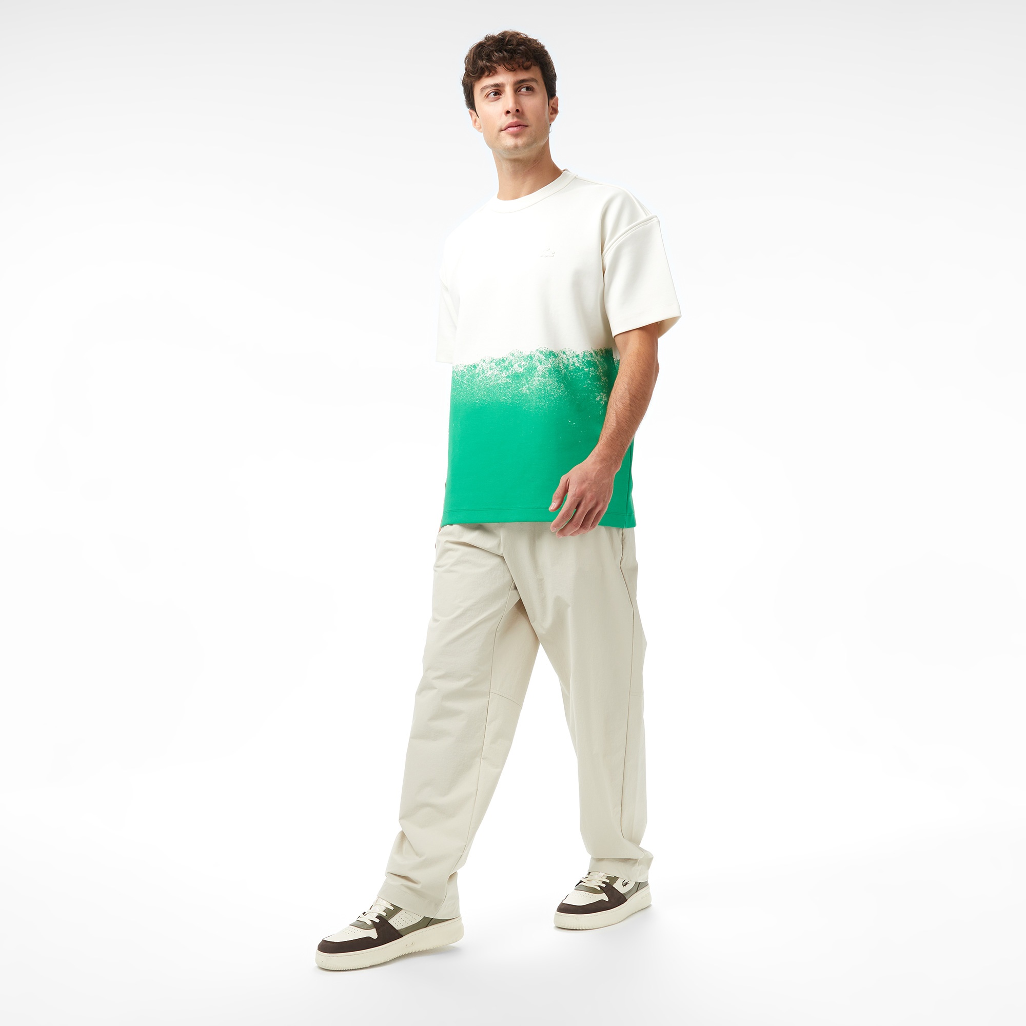 Lacoste x House of SuperStep Slim Fit Erkek Bej Pantolon