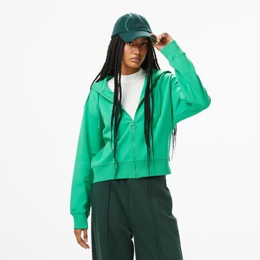  Lacoste x House of SuperStep Regular Fit Kadın Yeşil Sweatshirt