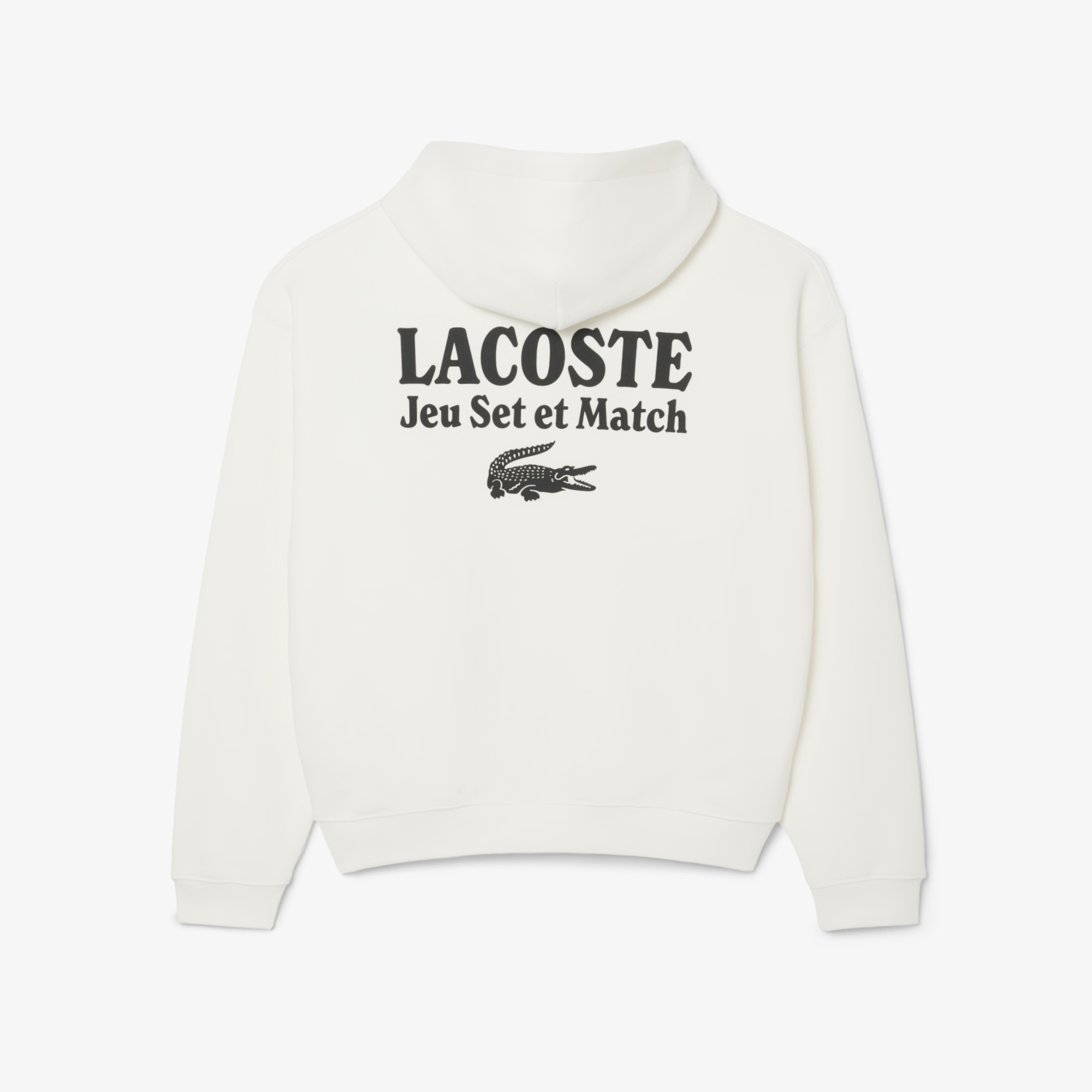 Lacoste Multi Print Fleece Erkek Beyaz Hoodie
