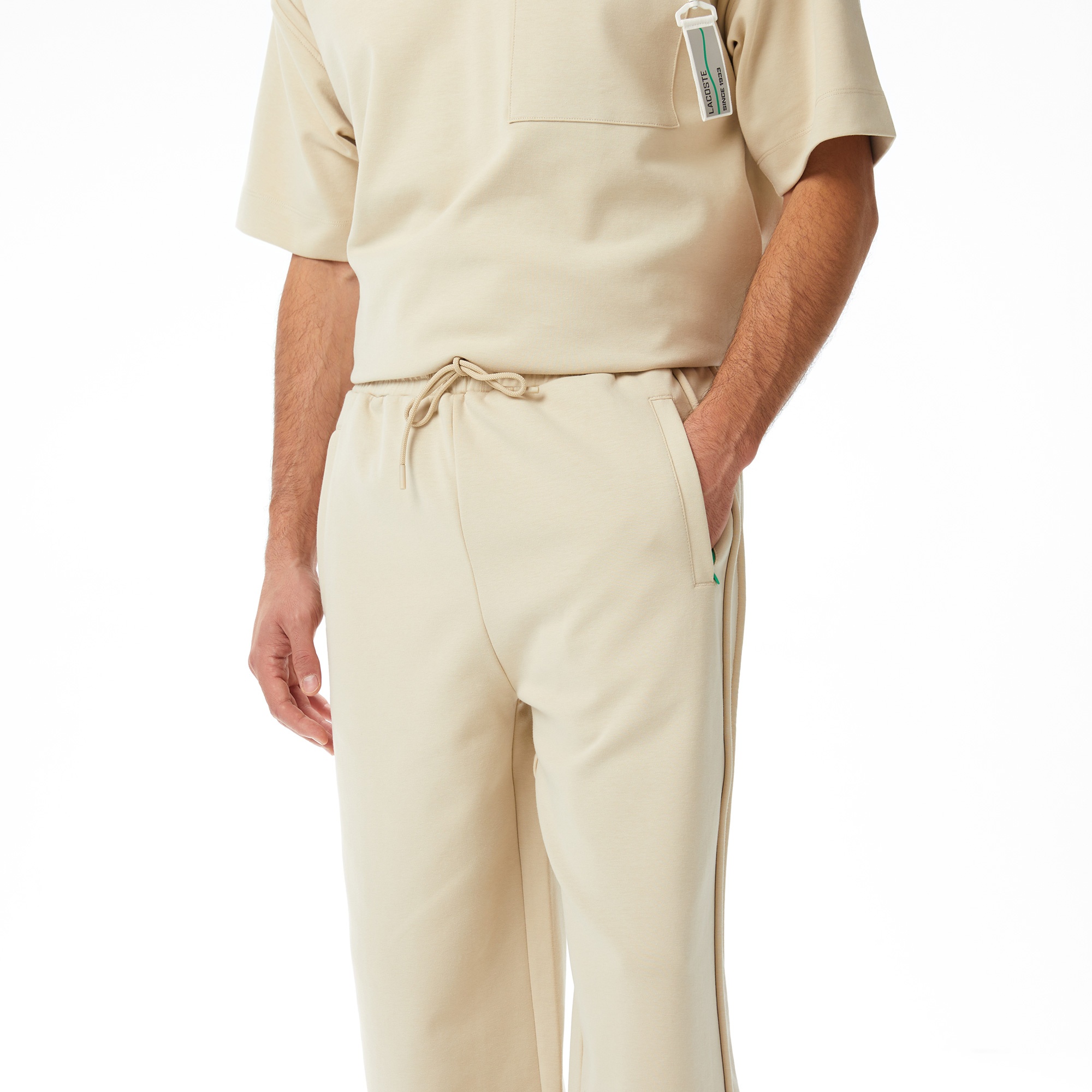 Lacoste x House of SuperStep Relaxed Fit Erkek Bej Eşofman Altı