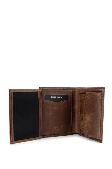  Tamer Tanca Erkek Hakiki Deri Kahve Cüzdan