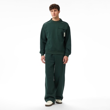  Lacoste x House of SuperStep Sport Erkek Yeşil Sweatshirt