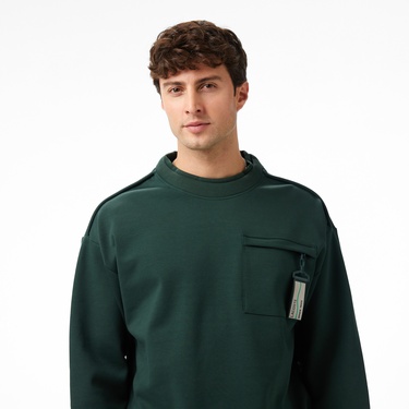  Lacoste x House of SuperStep Sport Erkek Yeşil Sweatshirt