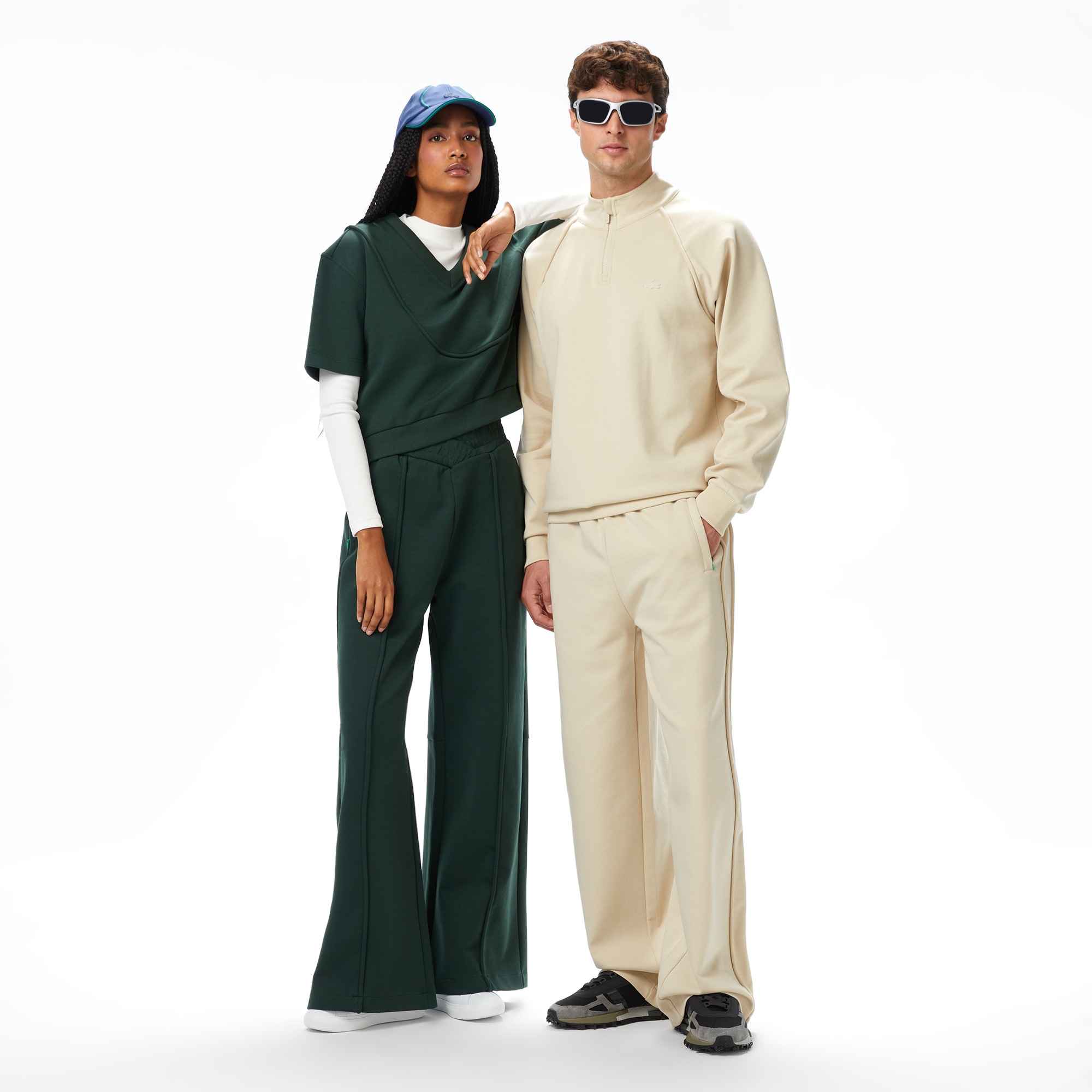 Lacoste x House of SuperStep Relaxed Fit Erkek Bej Sweatshirt