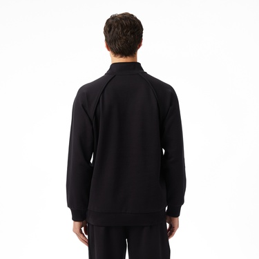  Lacoste x House of SuperStep Relaxed Fit Erkek Siyah Sweatshirt