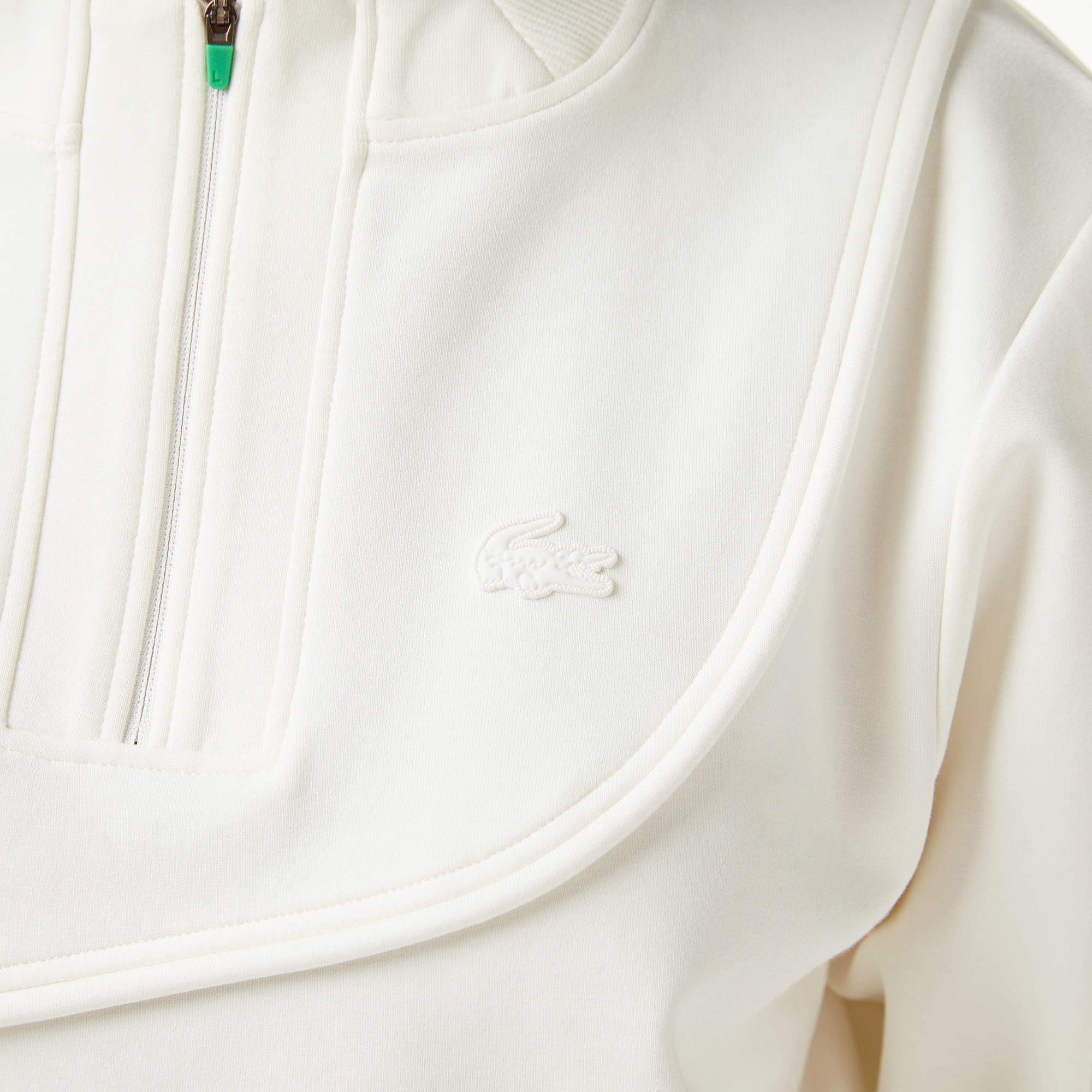 Lacoste x House of SuperStep Bisiklet Yaka Kadın Beyaz Sweatshirt