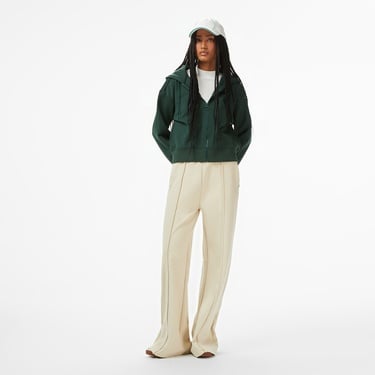  Lacoste x House of SuperStep Regular Fit Kadın Yeşil Sweatshirt