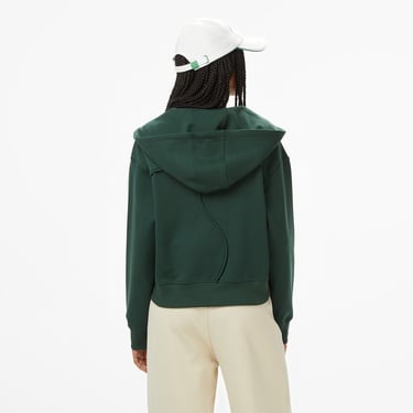  Lacoste x House of SuperStep Regular Fit Kadın Yeşil Sweatshirt