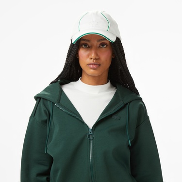  Lacoste x House of SuperStep Regular Fit Kadın Yeşil Sweatshirt