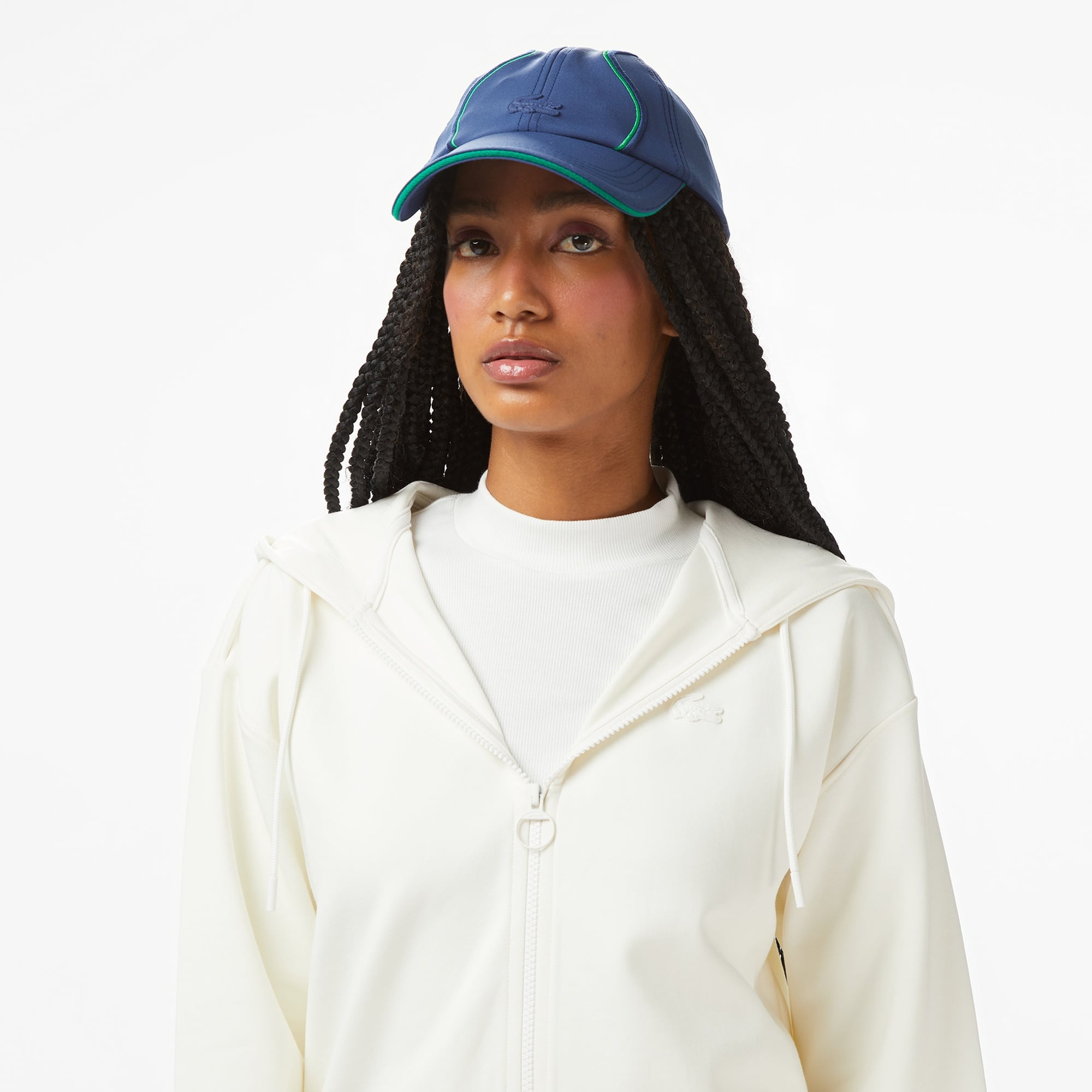 Lacoste x House of SuperStep Regular Fit Kadın Beyaz Sweatshirt