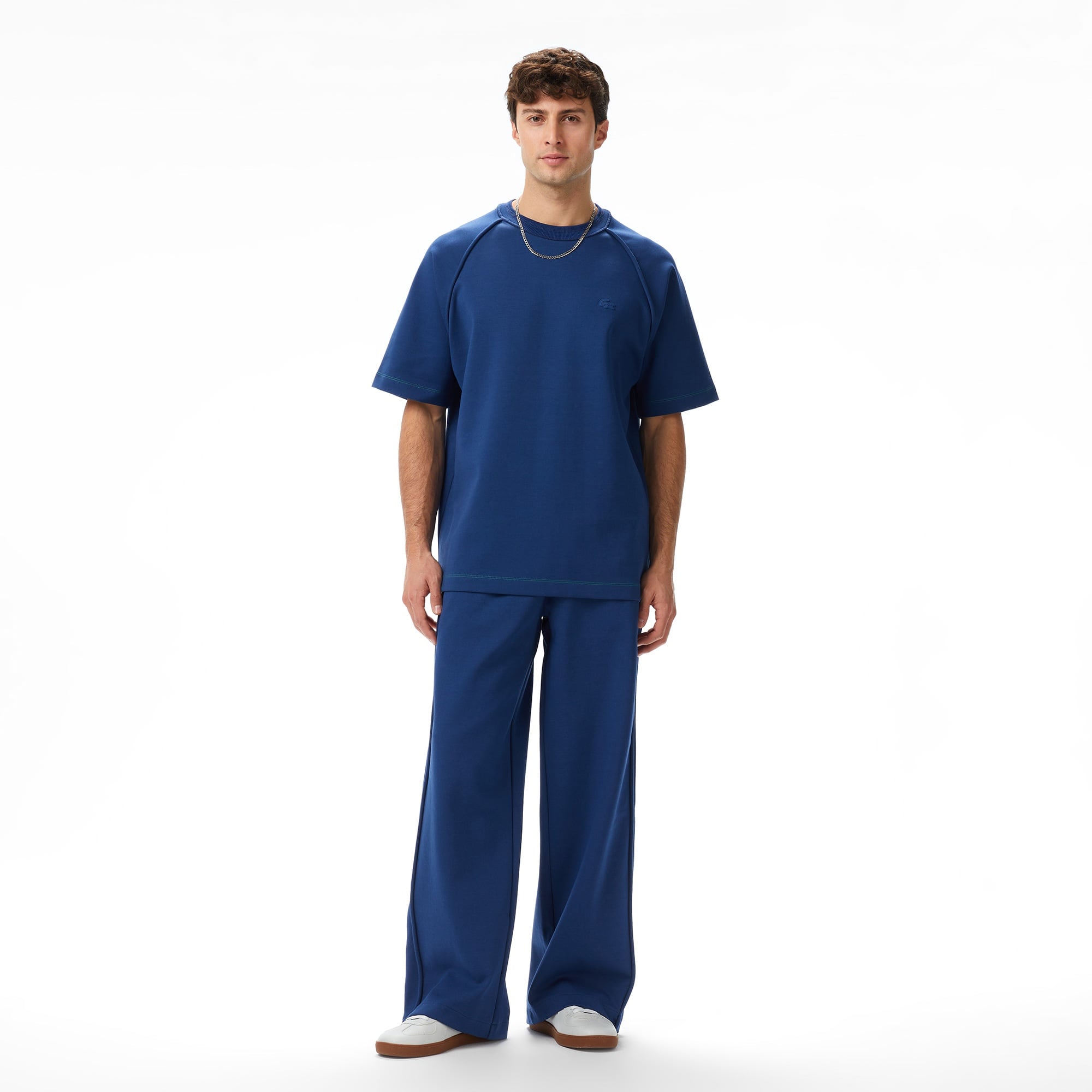 Lacoste x House of SuperStep Loose Fit Erkek Mavi T-Shirt