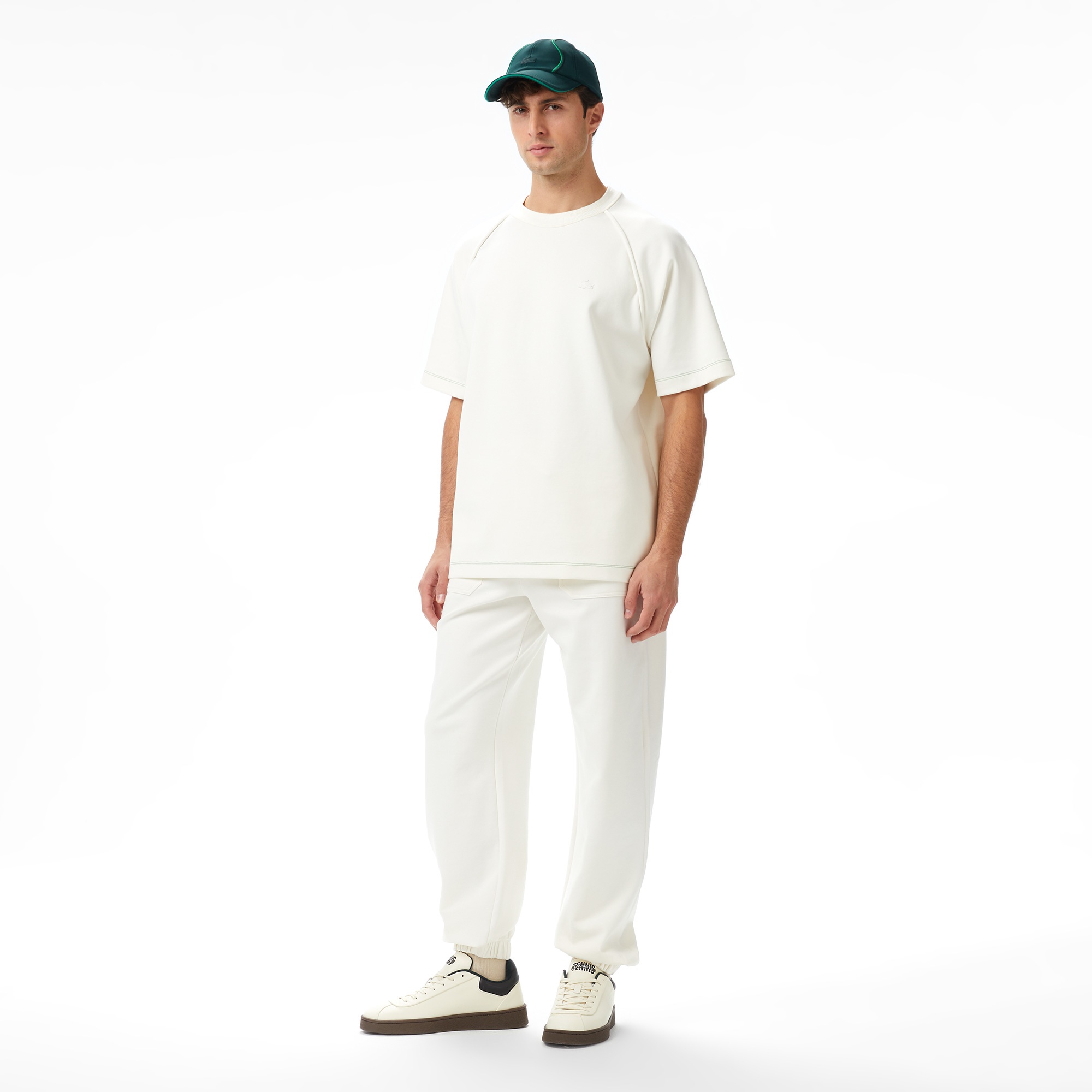 Lacoste x House of SuperStep Loose Fit Erkek Beyaz T-Shirt