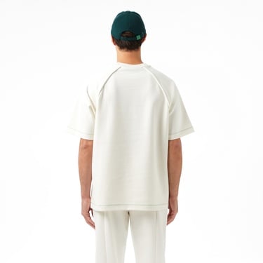  Lacoste x House of SuperStep Loose Fit Erkek Beyaz T-Shirt