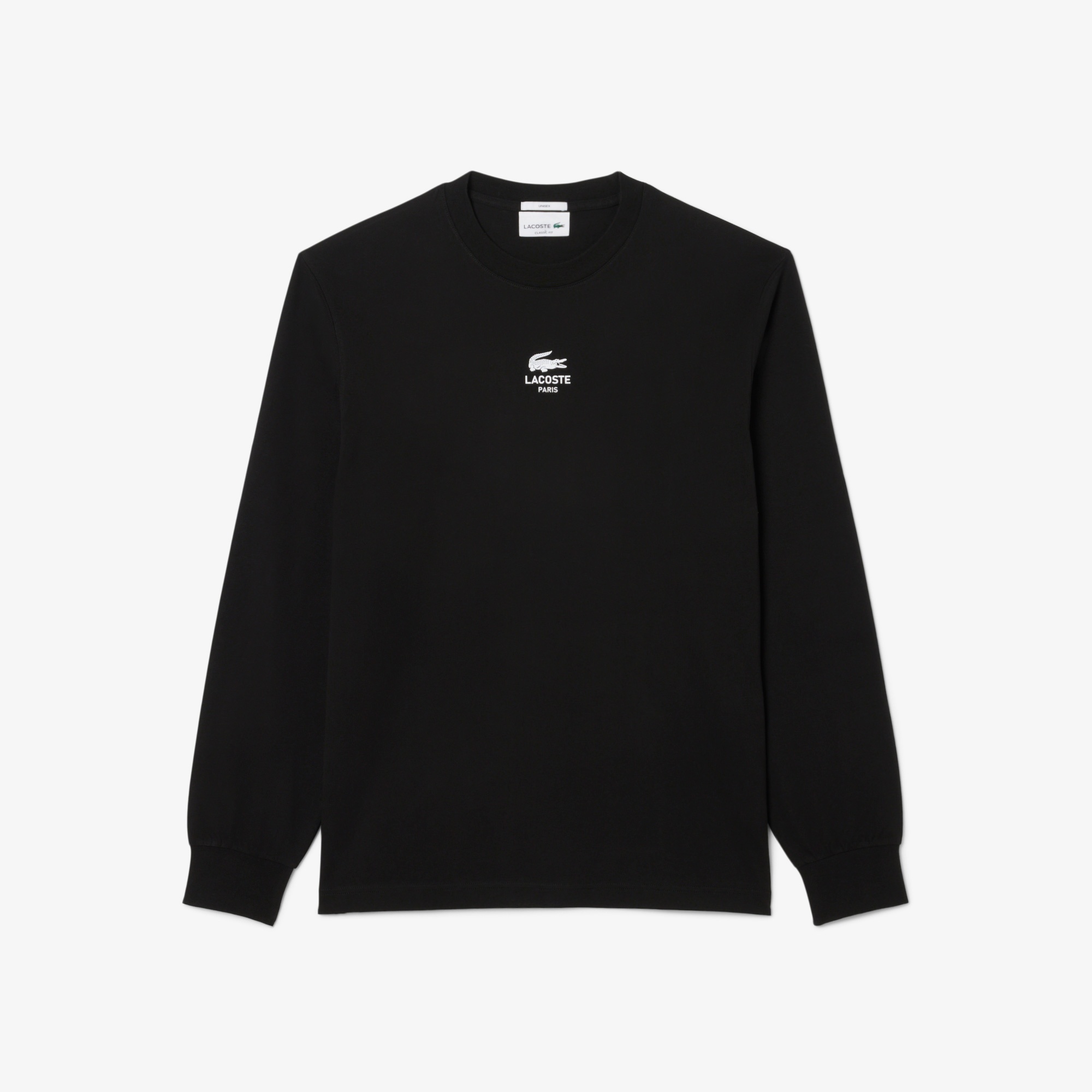 Lacoste Print Fleece Erkek Siyah Sweatshirt