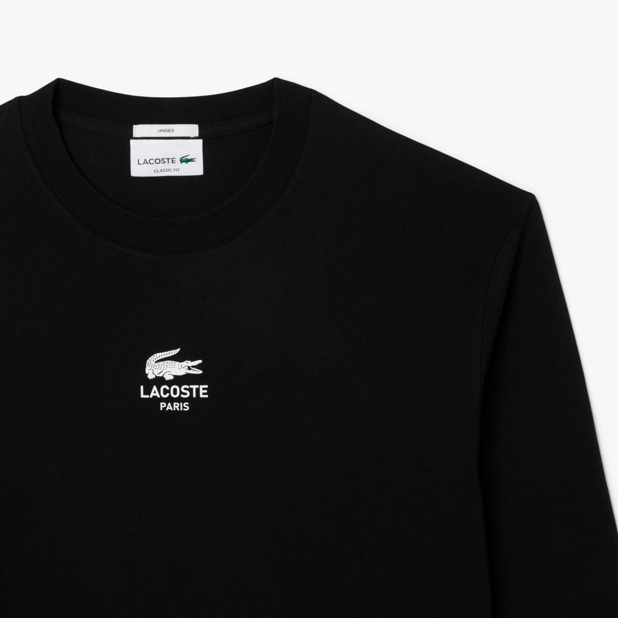 Lacoste Print Fleece Erkek Siyah Sweatshirt