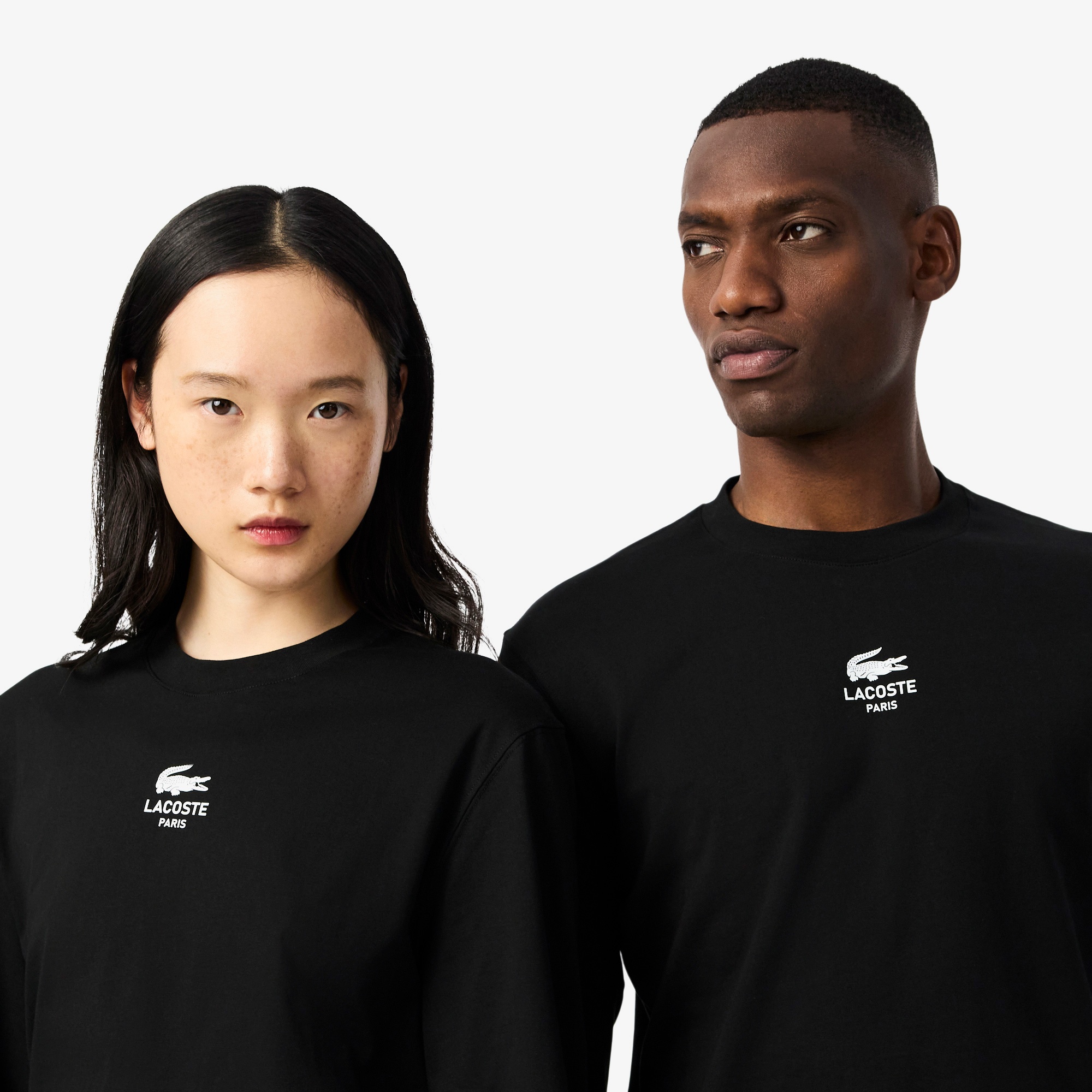 Lacoste Print Fleece Erkek Siyah Sweatshirt