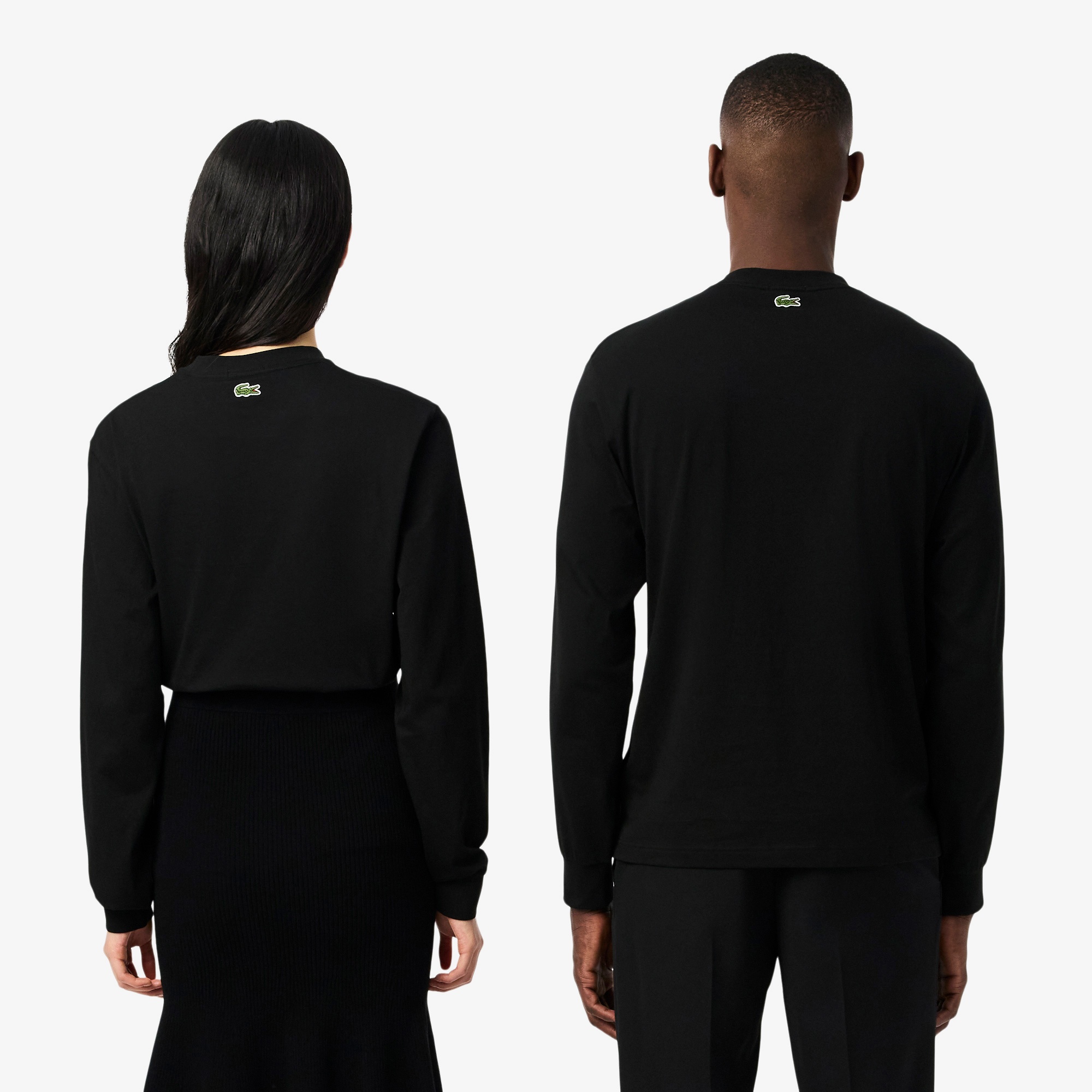 Lacoste Print Fleece Erkek Siyah Sweatshirt